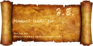 Hampel Beáta névjegykártya